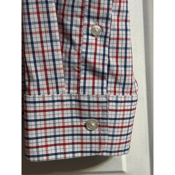 Vineyard Vines Mens Long Sleeve Button Down Red White Blue Whale Shirt XL - Picture 7 of 12